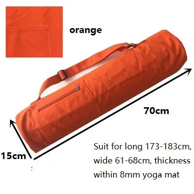 Spacious Yoga Mat Bag – Portable Canvas Backpack for Fitness Travel