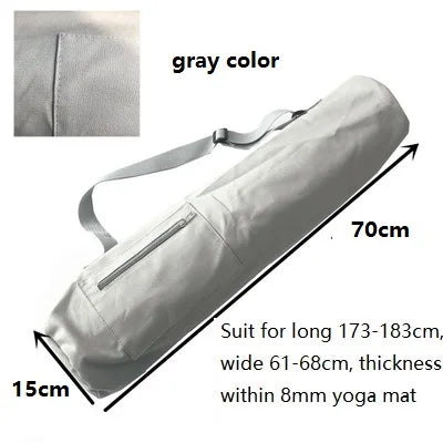 Spacious Yoga Mat Bag – Portable Canvas Backpack for Fitness Travel
