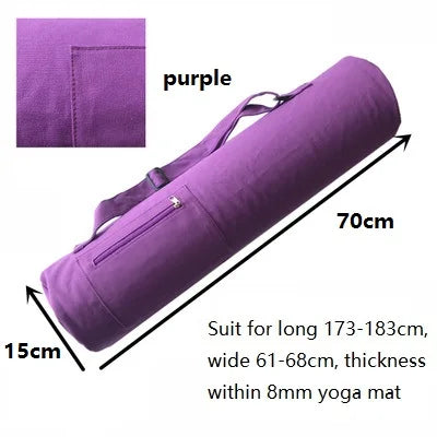 Spacious Yoga Mat Bag – Portable Canvas Backpack for Fitness Travel