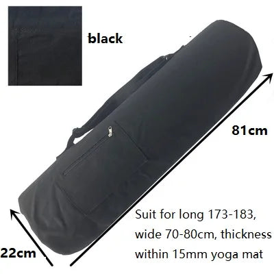 Spacious Yoga Mat Bag – Portable Canvas Backpack for Fitness Travel