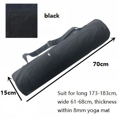 Spacious Yoga Mat Bag – Portable Canvas Backpack for Fitness Travel