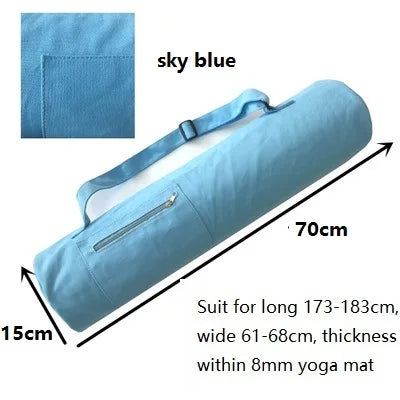 Spacious Yoga Mat Bag – Portable Canvas Backpack for Fitness Travel