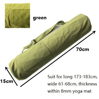 Spacious Yoga Mat Bag – Portable Canvas Backpack for Fitness Travel