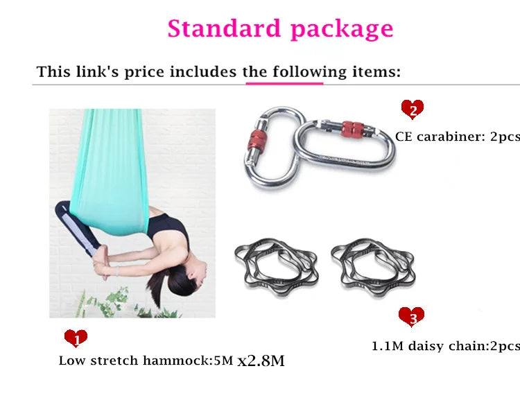 Ultimate Stretch Aerial Yoga Hammock with Elastic Fabric for Anti-Gravity Fitness