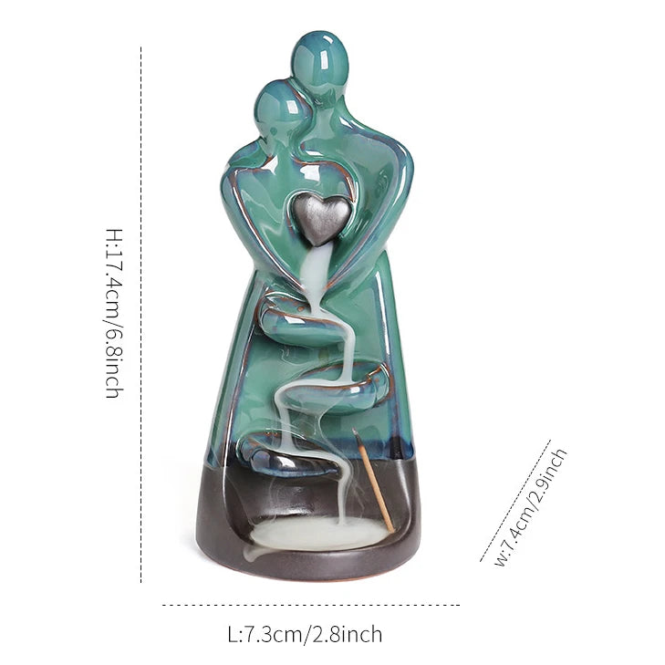 Elegant Ceramic Backflow Incense Burner – Lover Design Home Decor
