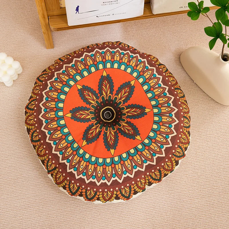 Premium Boho Cotton Linen Floor Cushion for Mindful Living