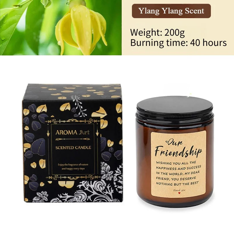 Premium 200g Soy Wax Candle – Fragrant Jar for Yoga & Meditation