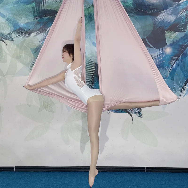 Ultimate Stretch Aerial Yoga Hammock with Elastic Fabric for Anti-Gravity Fitness