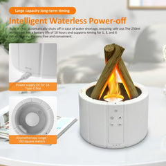Elegant Flame Aromatherapy Humidifier – Silent Soft Light for Home