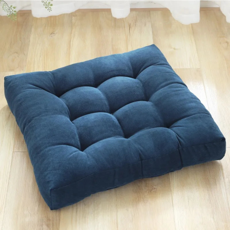 Premium Square Floor Pillow – Thick Tufted Cushion for Yoga & Meditation