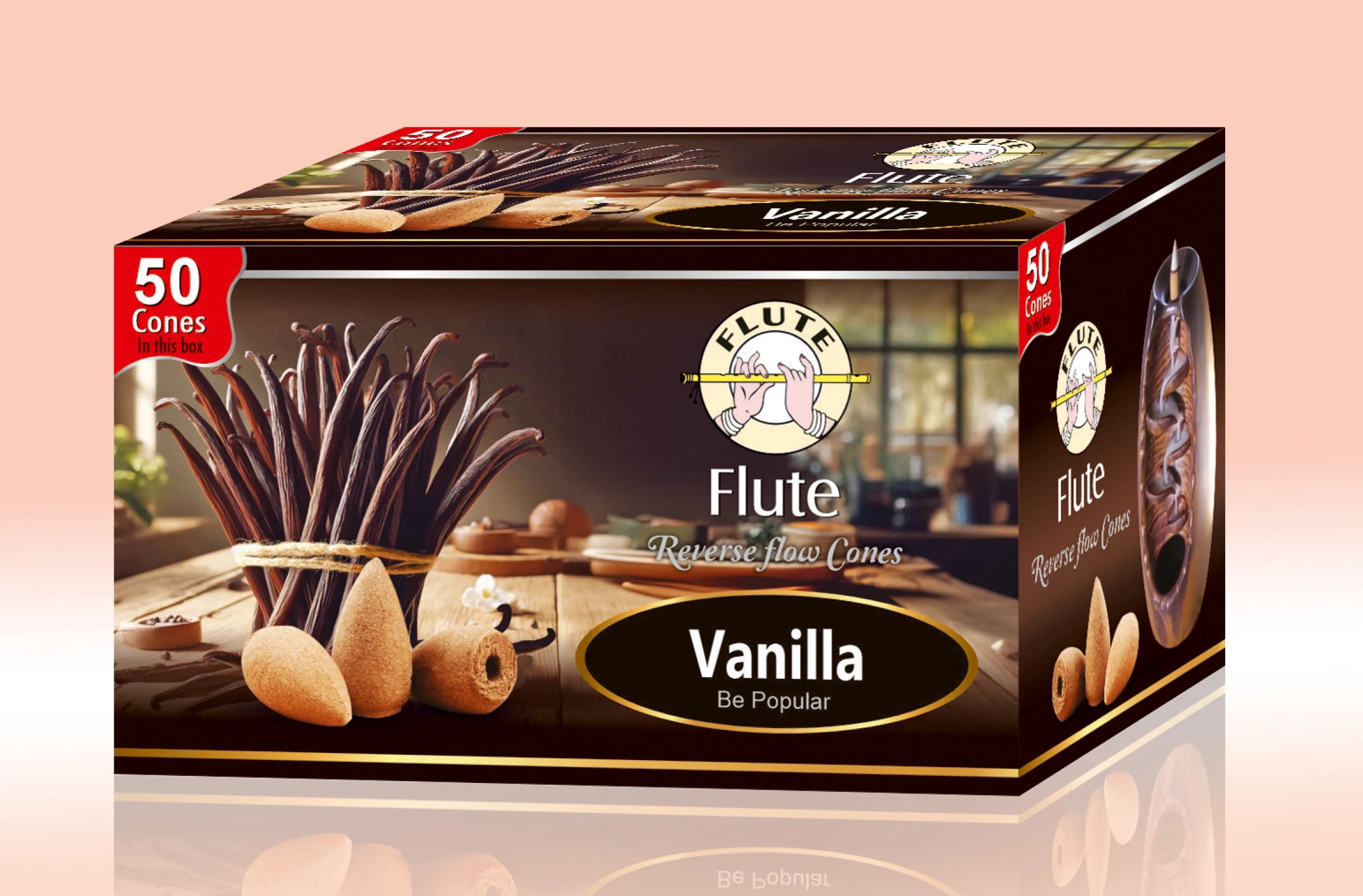 Premium 50-Pack Natural Sandalwood Incense Cones – Long-Lasting Aroma