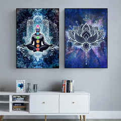 Tranquil Buddha Chakra Mandala Canvas – Meditation Wall Decor