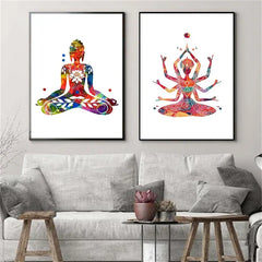 Elegant Nordic Yoga Wall Art – Meditation Poster for Home Decor