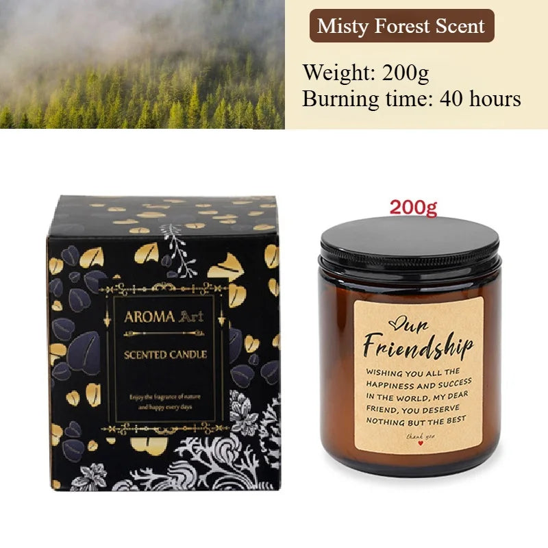 Premium 200g Soy Wax Candle – Fragrant Jar for Yoga & Meditation