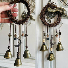 Chic Bohemian Cotton Rope Wind Chime – Iron Bells for Door Decor
