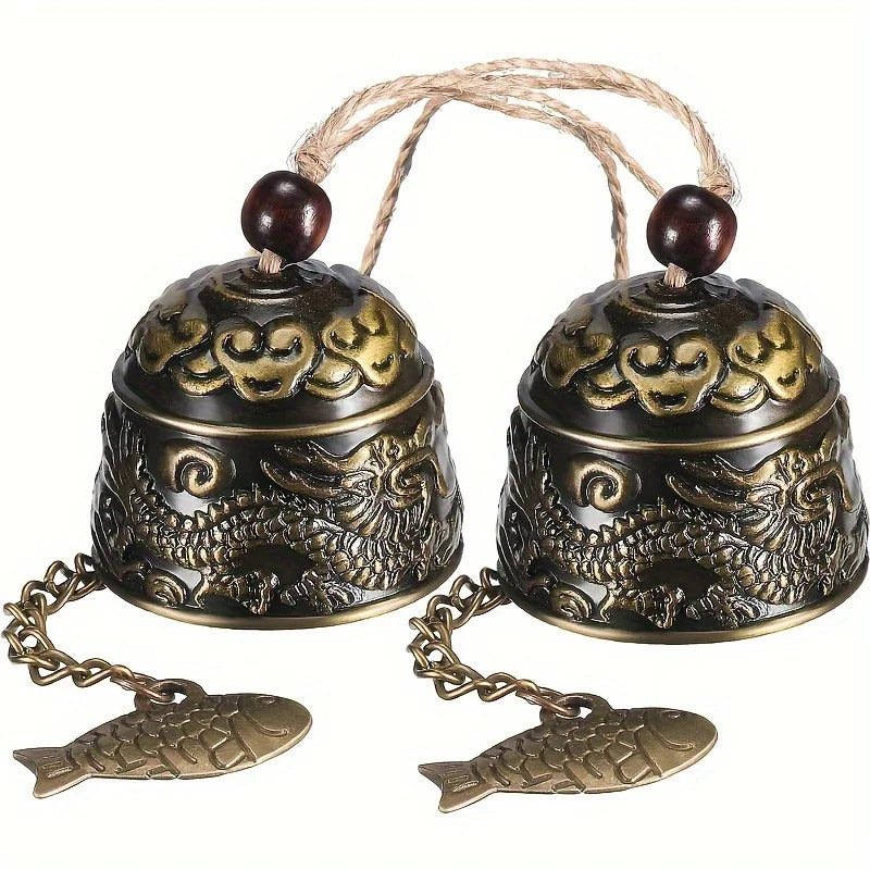 Classic Dragon Feng Shui Wind Chime – Metal Bell for Good Luck Decor