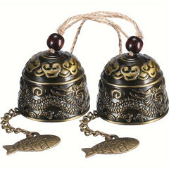 Classic Dragon Feng Shui Wind Chime – Metal Bell for Good Luck Decor