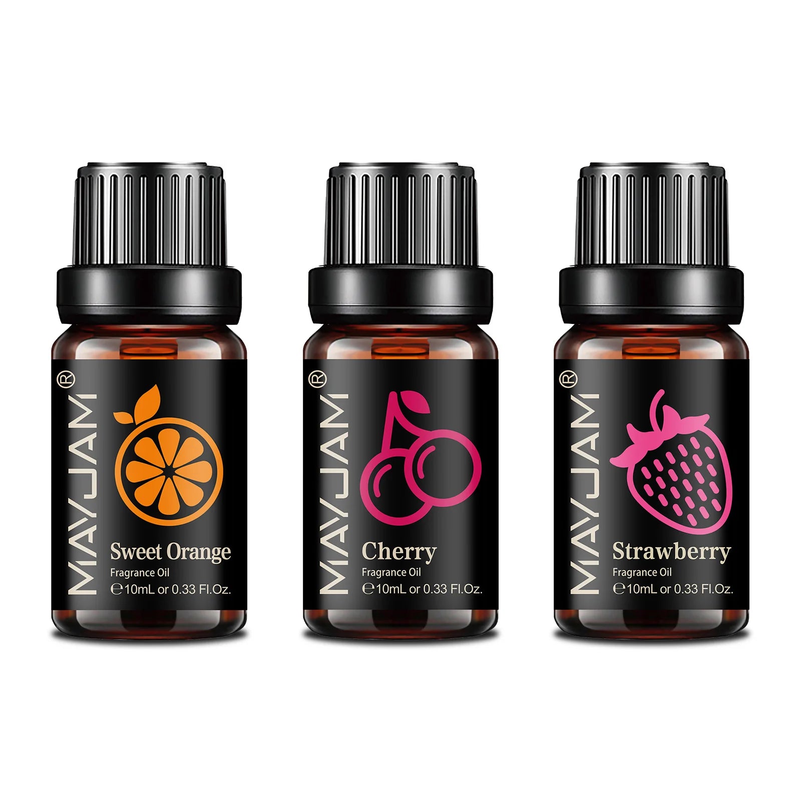 Vibrant MAYJAM Fruit Essential Oils – 10ml Diffuser & Candle Use