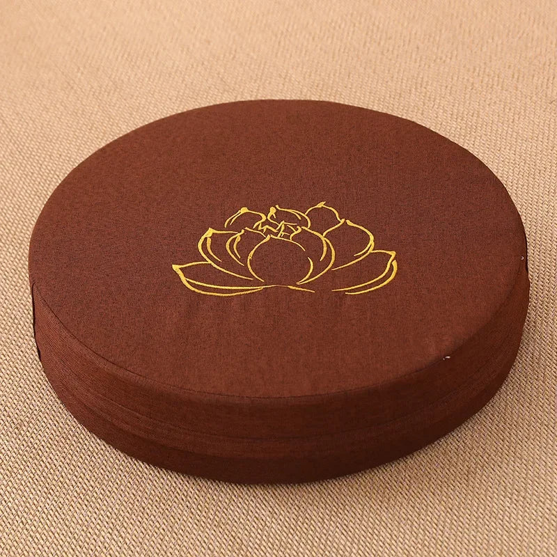 Deluxe Round Meditation Cushion – Removable Cover with Backrest