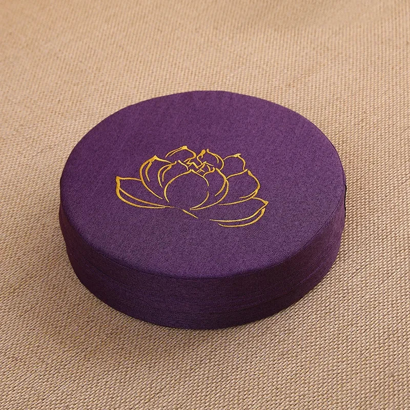 Deluxe Round Meditation Cushion – Removable Cover with Backrest