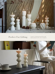 Luxury Ribbed Soy Pillar Candle – Best For Pilates, Yoga and Meditation