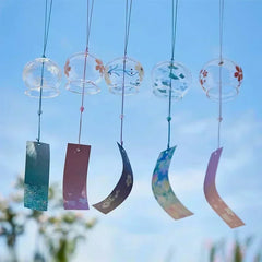 Elegant Japanese Sakura Wind Chime – Glass Bell for Room Decor