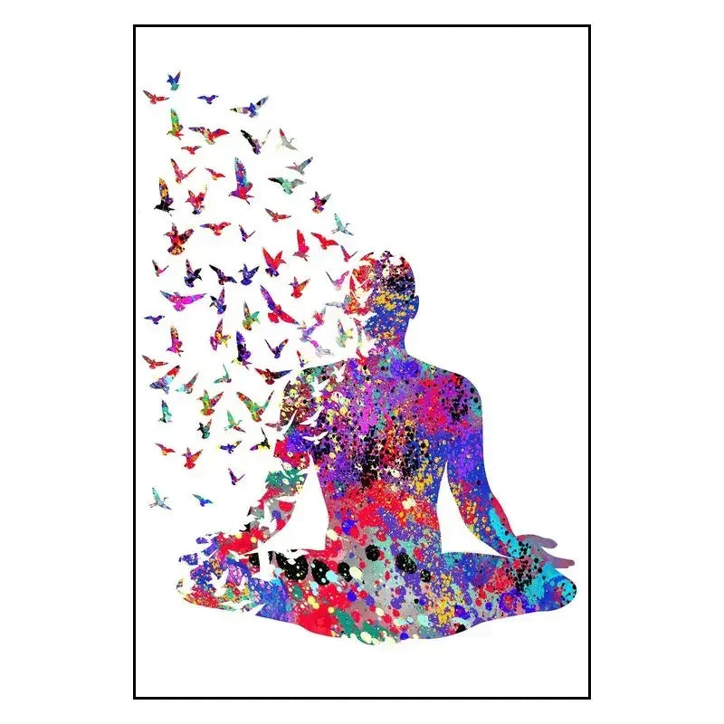 Elegant Nordic Yoga Wall Art – Meditation Poster for Home Decor