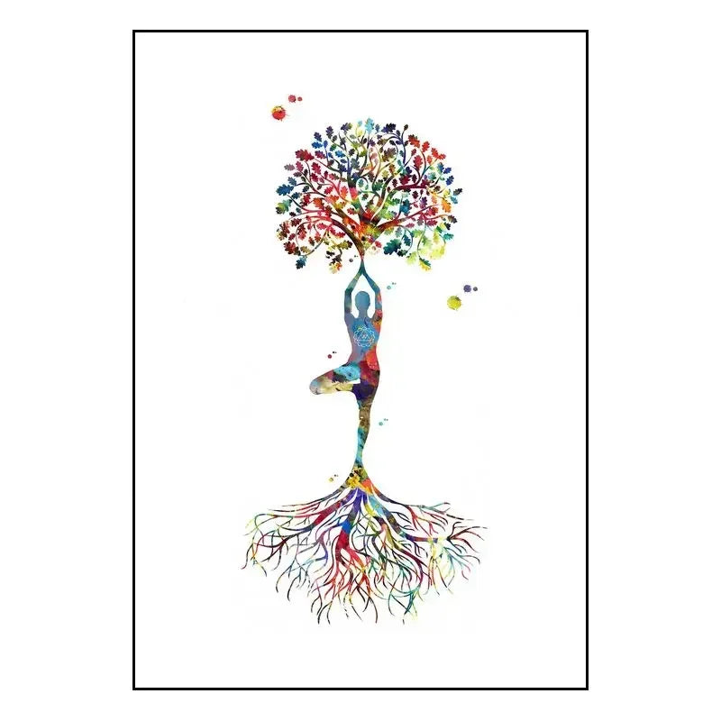 Elegant Nordic Yoga Wall Art – Meditation Poster for Home Decor