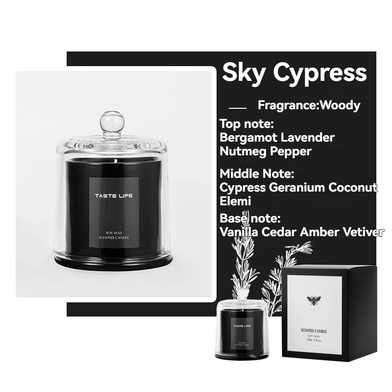 Ultimate Soy Wax Aromatherapy Candle with Glass Cloche for Relaxation