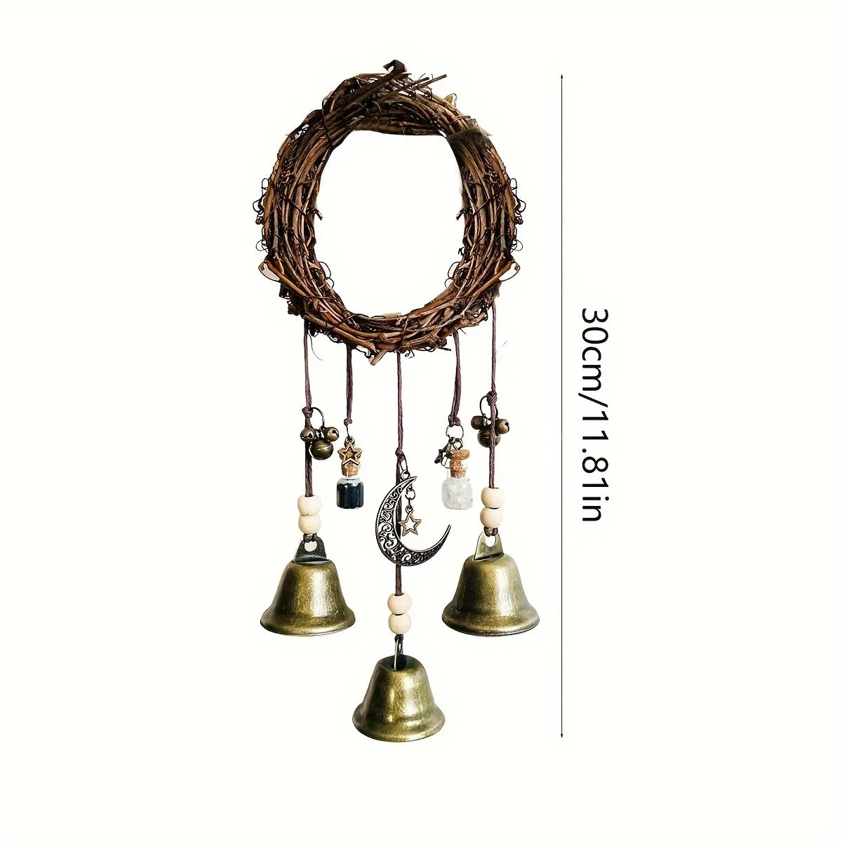 Chic Bohemian Cotton Rope Wind Chime – Iron Bells for Door Decor