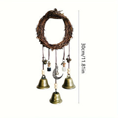 Chic Bohemian Cotton Rope Wind Chime – Iron Bells for Door Decor