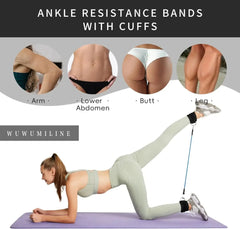 Ultimate Resistance Bands with Adjustable Ankle Straps for Leg Training