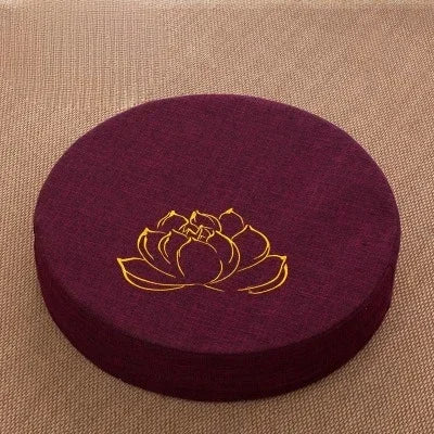 Deluxe Round Meditation Cushion – Removable Cover with Backrest