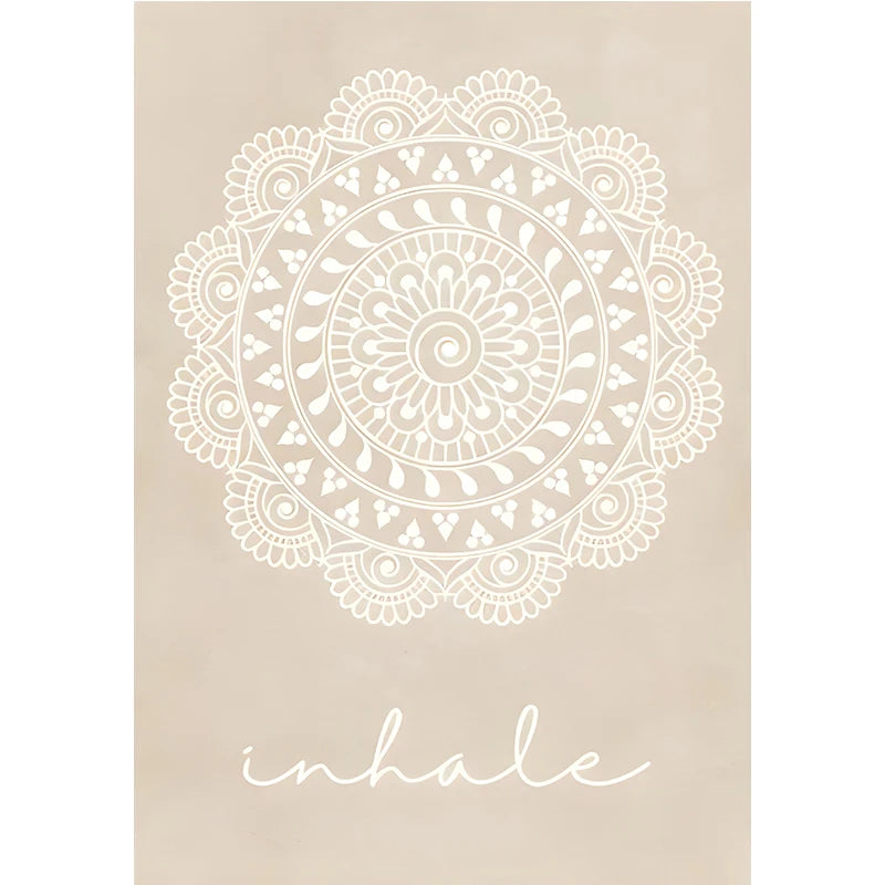 Ultimate Boho Yoga Wall Art Set with Motivational Quotes for Calm