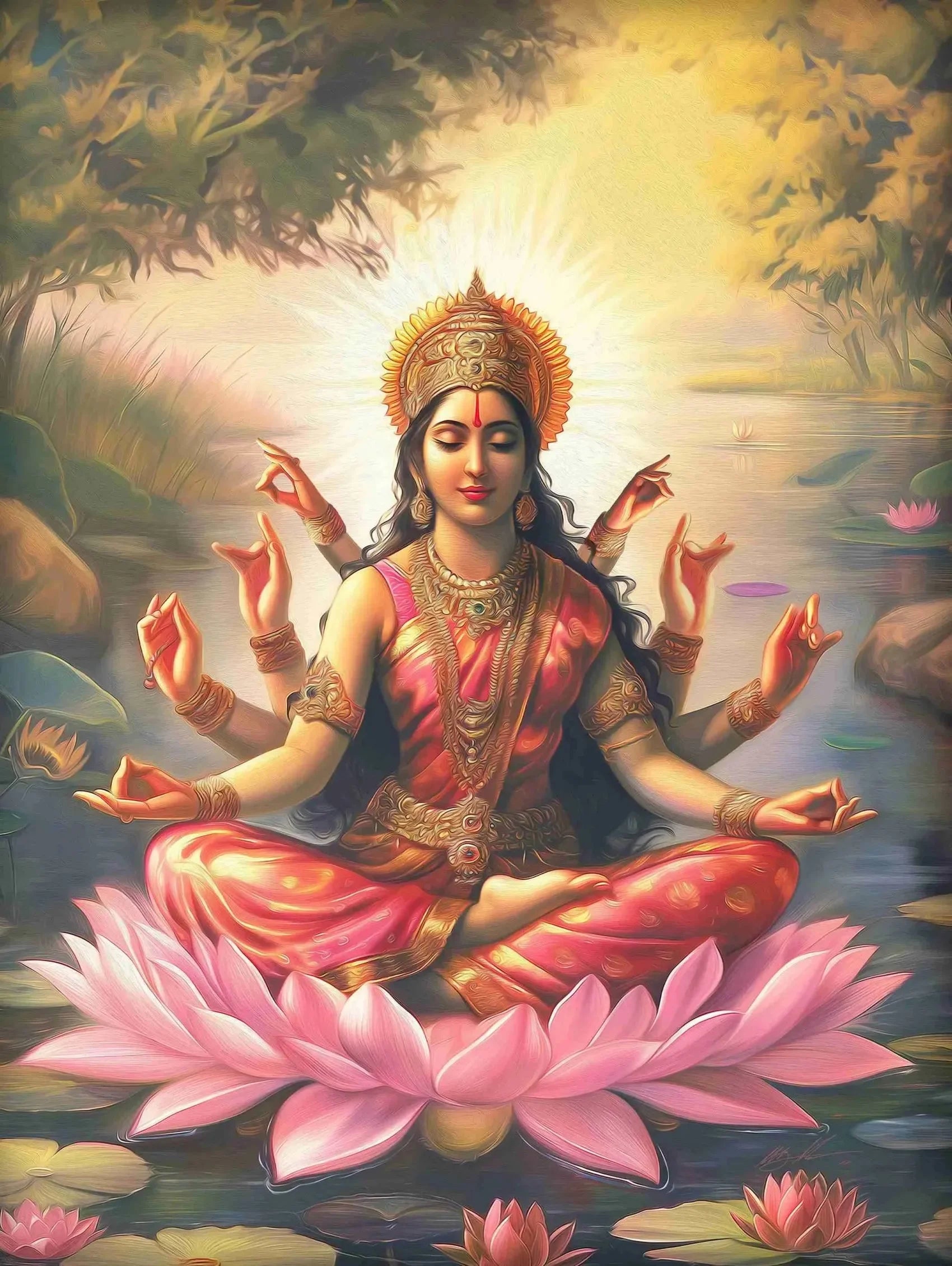 Sacred Lord Shiva & Saraswati Yoga Wall Art – Divine Meditation Decor