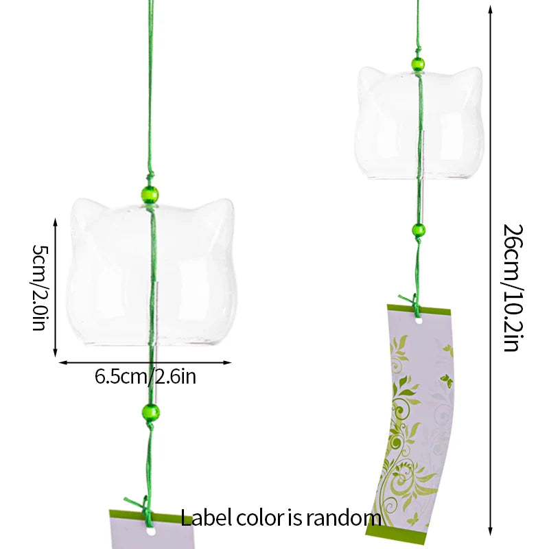 Elegant Japanese Sakura Wind Chime – Glass Bell for Room Decor