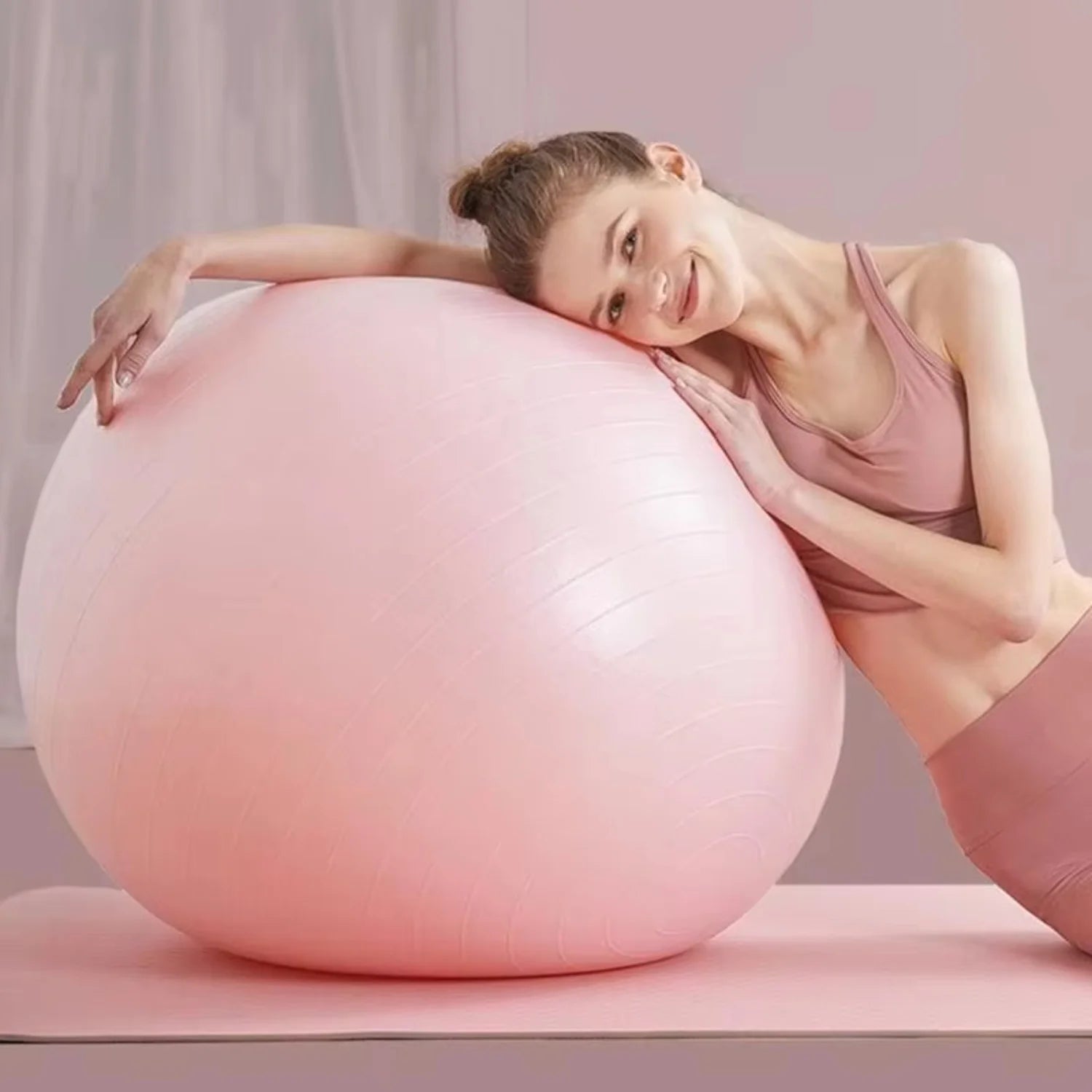 Premium Pilates Balance Ball with Anti-Breakage Technology for Core Strength