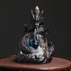 Elegant Dragon Backflow Incense Burner – Ceramic Aromatherapy Decor