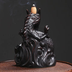 Elegant Dragon Backflow Incense Burner – Ceramic Aromatherapy Decor