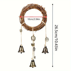 Chic Bohemian Cotton Rope Wind Chime – Iron Bells for Door Decor