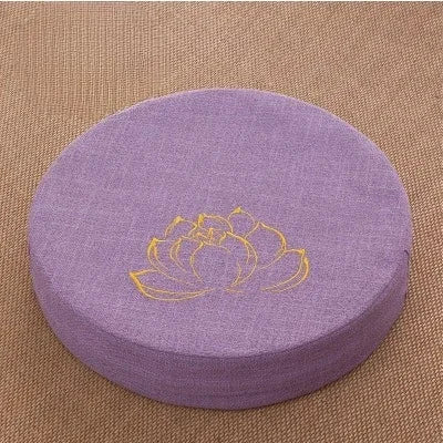 Deluxe Round Meditation Cushion – Removable Cover with Backrest