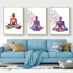 Elegant Nordic Yoga Wall Art – Meditation Poster for Home Decor