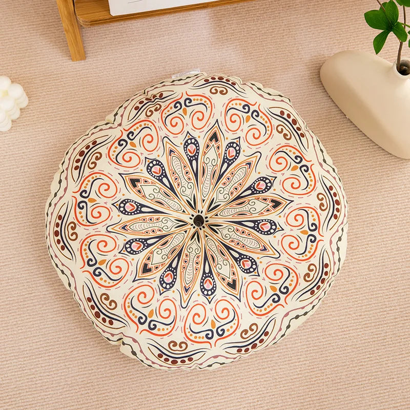 Premium Boho Cotton Linen Floor Cushion for Mindful Living