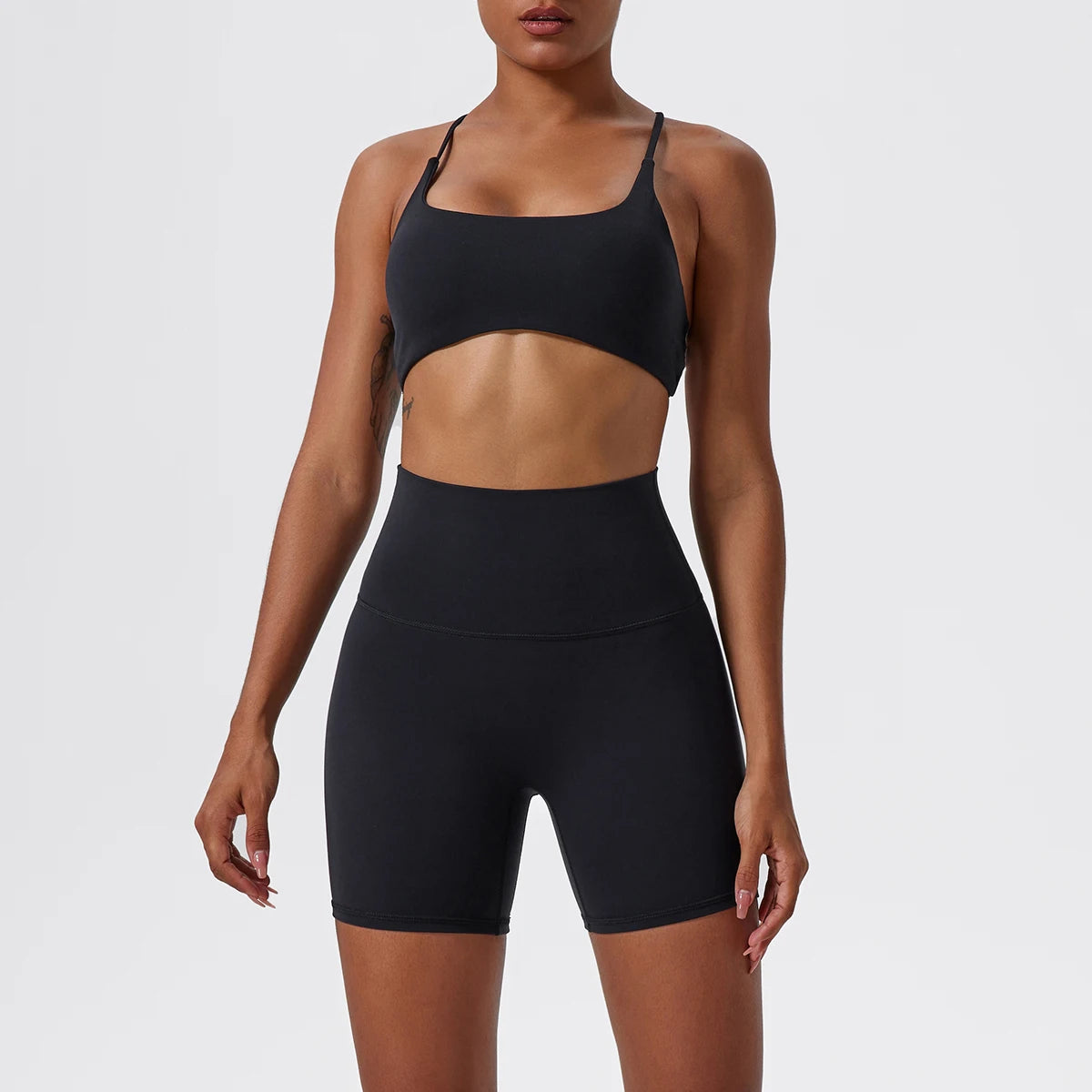Ultimate Quick-Dry Pilates Bra and Shorts Set for Comfort