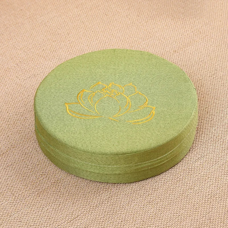 Deluxe Round Meditation Cushion – Removable Cover with Backrest