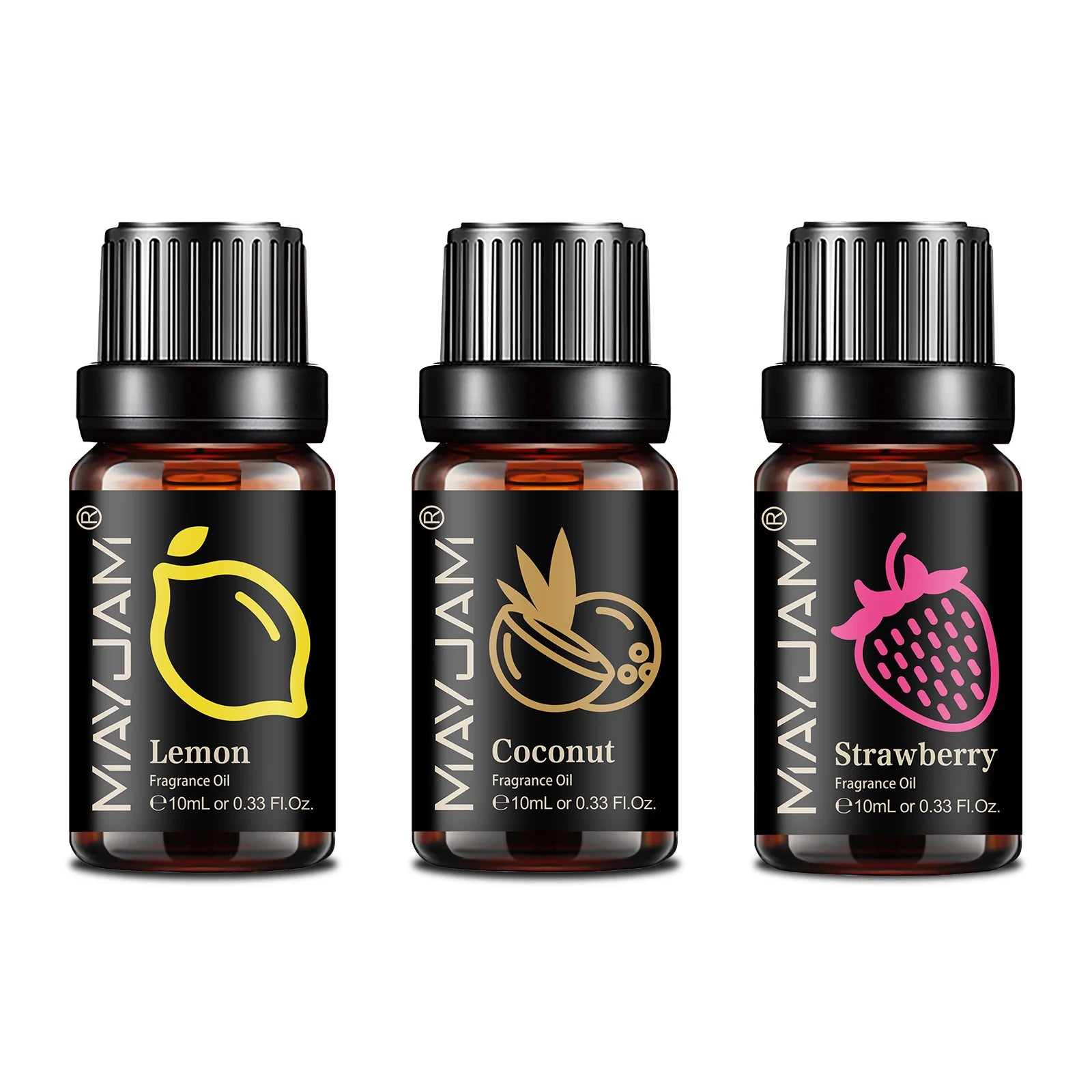 Vibrant MAYJAM Fruit Essential Oils – 10ml Diffuser & Candle Use