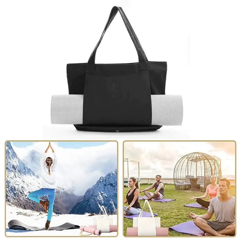 Durable Large Yoga Mat Bag – Foldable Canvas Carrier for Fitness