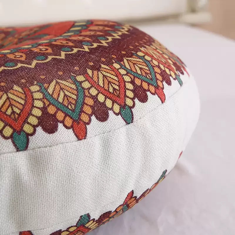 Premium Boho Cotton Linen Floor Cushion for Mindful Living