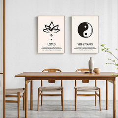 Serene Abstract Lotus Zen Wall Art – Spiritual Canvas for Home Decor