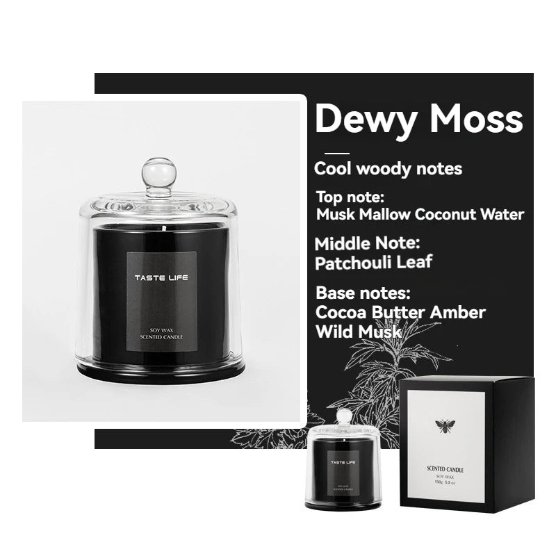 Ultimate Soy Wax Aromatherapy Candle with Glass Cloche for Relaxation
